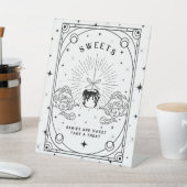 黒と白の赤ちゃんシャワー甘いデザートテーブル 台座サイン (インサイチュ)