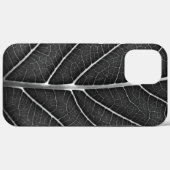 黒と白の輝く葉のクローズアップ Case-Mate iPhoneケース (裏面 (横))