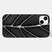 黒と白の輝く葉のクローズアップ Case-Mate iPhoneケース (裏面 (横))