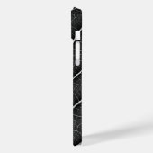 黒と白の輝く葉のクローズアップ Case-Mate iPhoneケース (裏面 / 左)