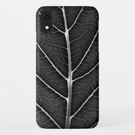 黒と白の輝く葉のクローズアップ Case-Mate iPhoneケース (裏面)