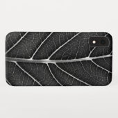 黒と白の輝く葉のクローズアップ Case-Mate iPhoneケース (裏面(横))
