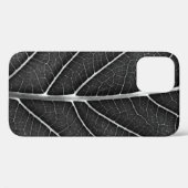 黒と白の輝く葉のクローズアップ Case-Mate iPhoneケース (裏面 (横))