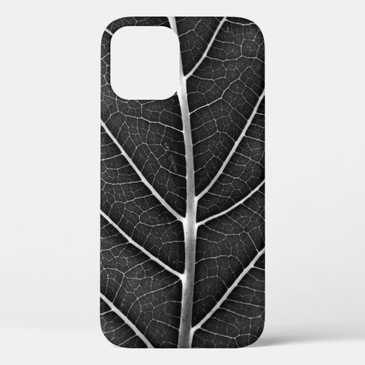 黒と白の輝く葉のクローズアップ Case-Mate iPhoneケース (裏面)