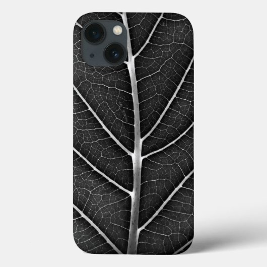 黒と白の輝く葉のクローズアップ Case-Mate iPhoneケース (裏面)