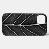 黒と白の輝く葉のクローズアップ Case-Mate iPhoneケース (裏面 (横))