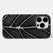 黒と白の輝く葉のクローズアップ Case-Mate iPhoneケース (裏面 (横))