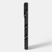 黒と白の輝く葉のクローズアップ Case-Mate iPhoneケース (裏面 / 左)