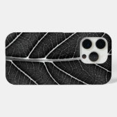 黒と白の輝く葉のクローズアップ Case-Mate iPhoneケース (裏面 (横))