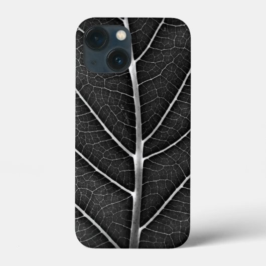 黒と白の輝く葉のクローズアップ Case-Mate iPhoneケース (裏面)