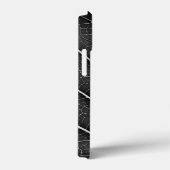 黒と白の輝く葉のクローズアップ Case-Mate iPhoneケース (裏面 / 右)