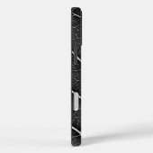 黒と白の輝く葉のクローズアップ Case-Mate iPhoneケース (裏面 / 右)