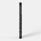 黒と白の輝く葉のクローズアップ SAMSUNG GALAXYケース (右側面)