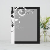 黒と白の逆スワールのレターヘッド レターヘッド (スタンド正面)