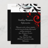 黒と白の逆スワール披露宴フライヤー (正面/裏面)