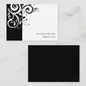 黒と白の逆旋回プレイスカード書, プレイスカード (正面/裏面)