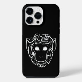 黒と白の部族のサル iPhone 14 PRO MAXケース