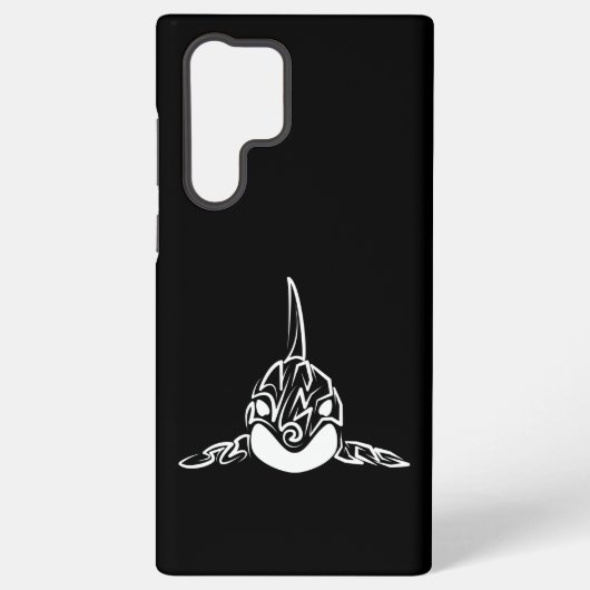 黒と白の部族のシャチ SAMSUNG GALAXYケース (裏面)