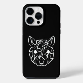 黒と白の部族のネズミ iPhone 14 PRO MAXケース