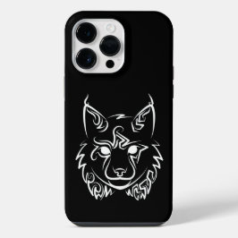 黒と白の部族の山猫 iPhone 14 PRO MAXケース