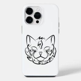 黒と白の部族の猫 iPhone 14 PRO MAXケース
