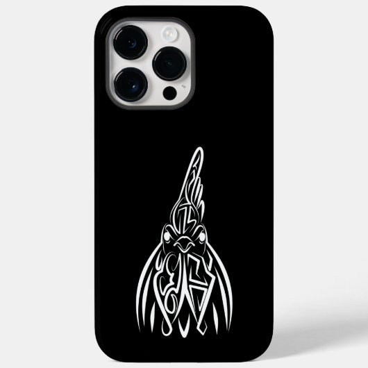 黒と白の部族の雄鶏 Case-Mate iPhoneケース (裏面)