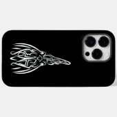 黒と白の部族の雄鶏 Case-Mate iPhoneケース (裏面 (横))