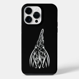 黒と白の部族の雄鶏 iPhone 14 PRO MAXケース
