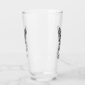 黒と白の部族ウサギ タンブラーグラス (左)