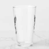 黒と白の部族ウサギ タンブラーグラス (右)