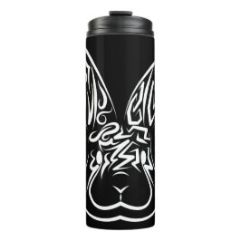 黒と白の部族ウサギ タンブラー