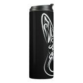 黒と白の部族ウサギ タンブラー (回転左)