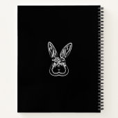 黒と白の部族ウサギ ノートブック (裏面)