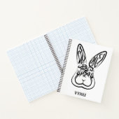 黒と白の部族ウサギ ノートブック (内部)