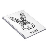 黒と白の部族ウサギ ノートブック (右側)