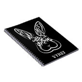 黒と白の部族ウサギ ノートブック (右側)