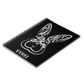 黒と白の部族ウサギ ノートブック (左側)