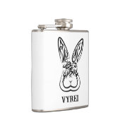 黒と白の部族ウサギ フラスク (右)