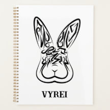 黒と白の部族ウサギ