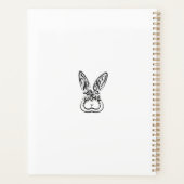 黒と白の部族ウサギ プランナー手帳 (裏面)