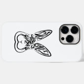 黒と白の部族ウサギ Case-Mate iPhoneケース (裏面 (横))