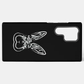 黒と白の部族ウサギ SAMSUNG GALAXYケース (裏面横)