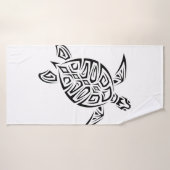 黒と白の部族亀沿岸 バスタオル (バスタオル)