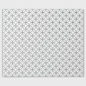 黒と白の重なり合う円のラッピング紙 ラッピングペーパー (フラット)