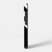 黒と白の錨柄 iPhoneケース (左側面)