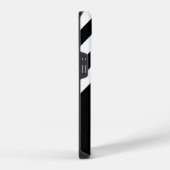 黒と白の錨柄 iPhoneケース (右側面)