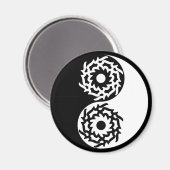 黒と白の陰陽マーク マグネット (正面/裏面)