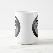 🐱 黒と白の陰陽猫ギフト コーヒーマグカップ (中央)