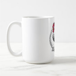 黒と白の雄鶏 コーヒーマグカップ