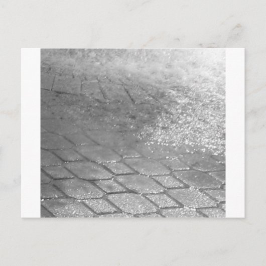 黒と白の雨滴 ポストカード (正面)